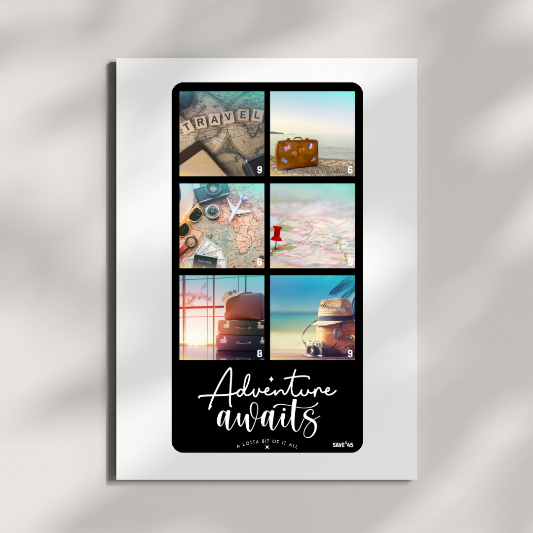 Challenge | Travel | Adventure Awaits Luggage Film Strip