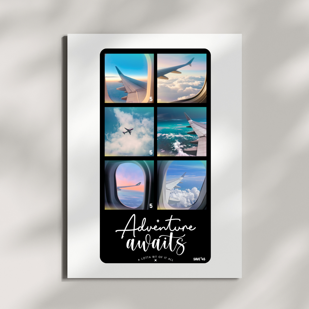 Challenge | Travel | Adventure Awaits Plane Film Strip