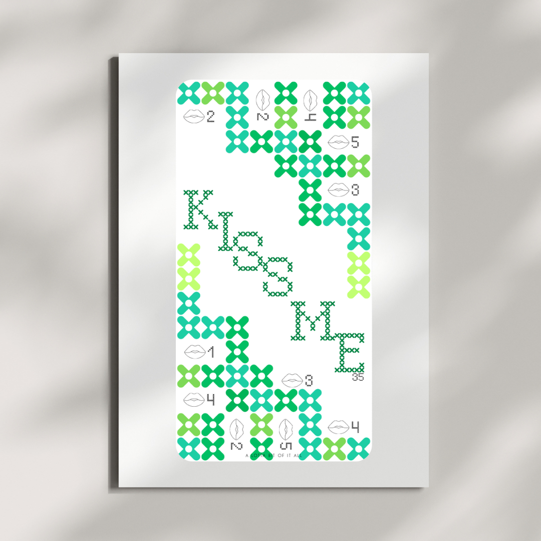 Challenge | Cross Stitch | Kiss Me Green