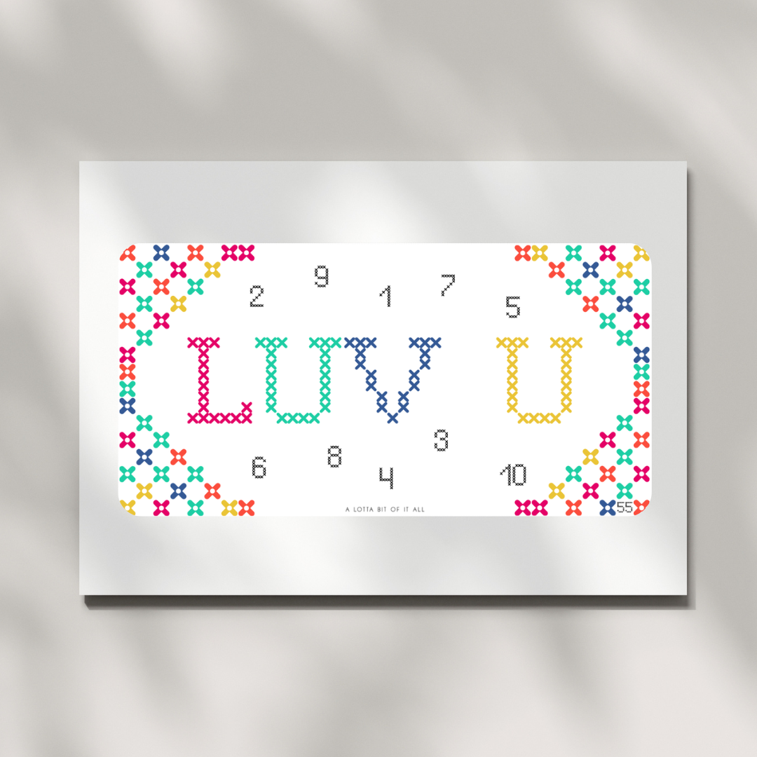 Challenge | Cross Stitch | Luv U