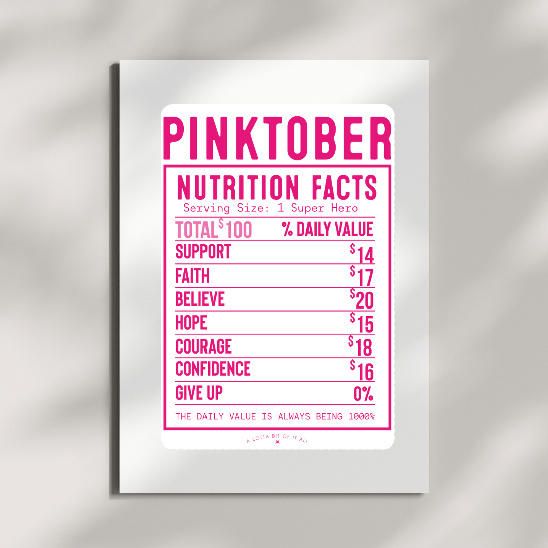Challenge | Pinktober | Nutrition Facts