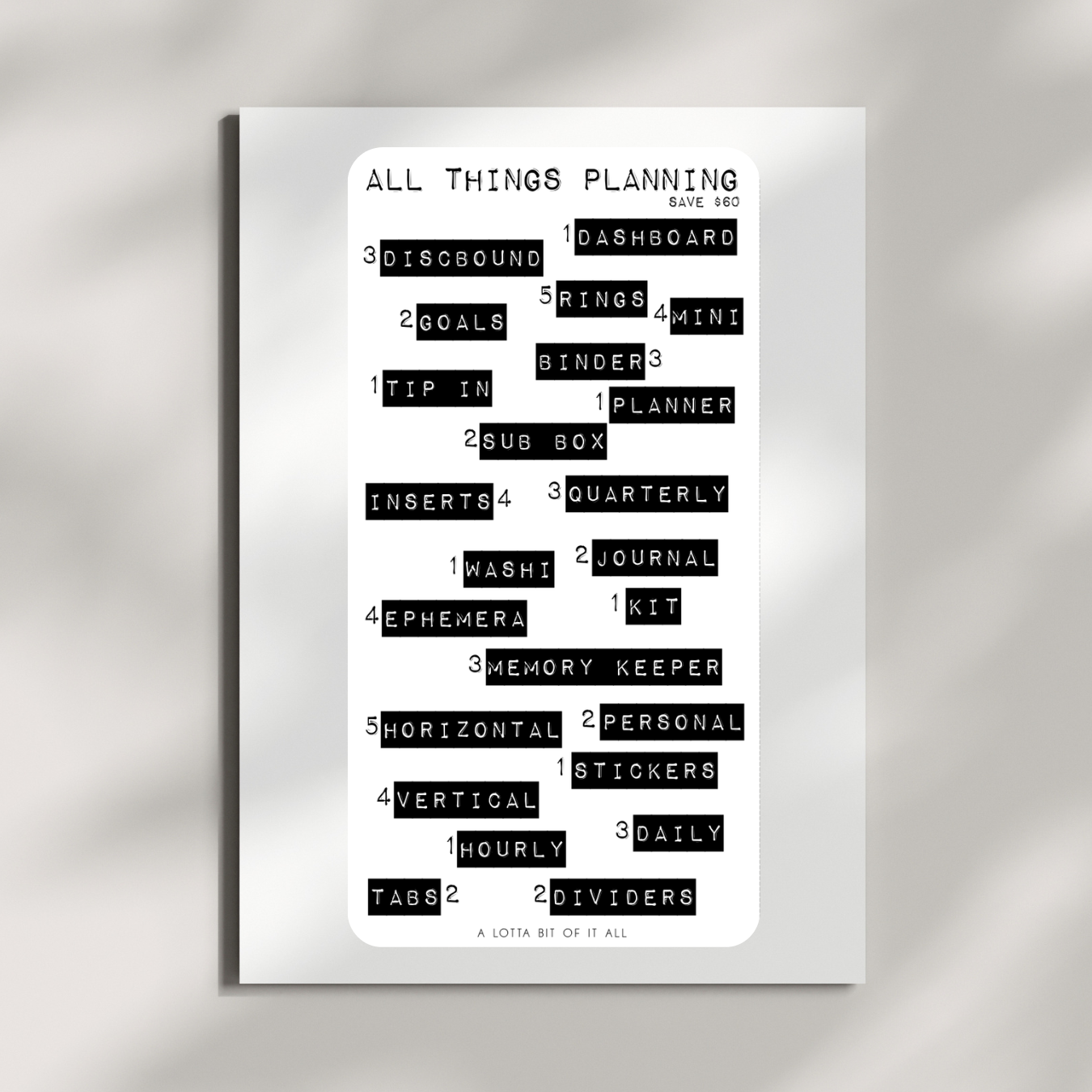 Challenge | All Things Planning Labels