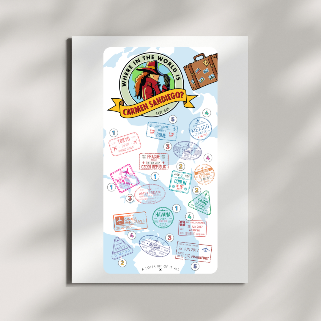 Challenge | Travel | TV | Carmen San Diego Stamps