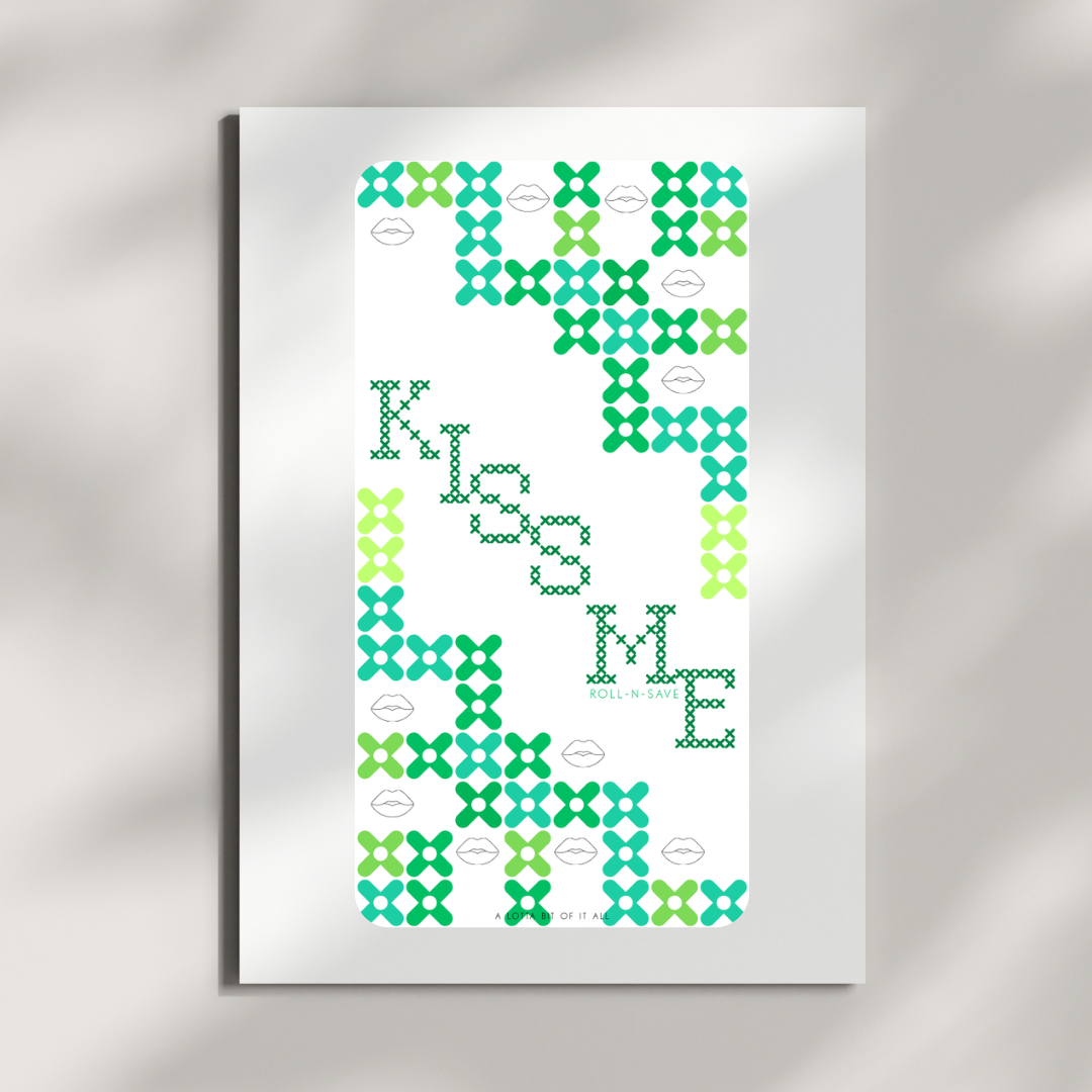 Challenge | Cross Stitch | Kiss Me Green Roll-n-Save