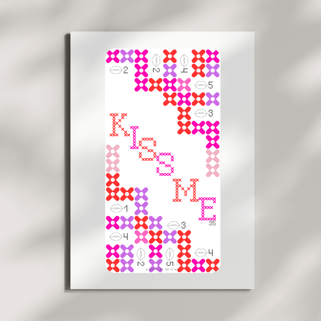 Challenge | Cross Stitch | Kiss Me Pink