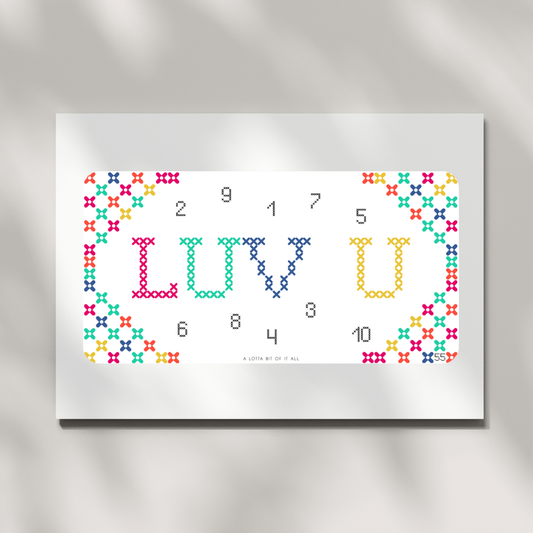 Challenge | Cross Stitch | Luv U