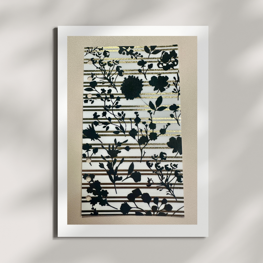Dashboard | Gold Foil | Striped Floral