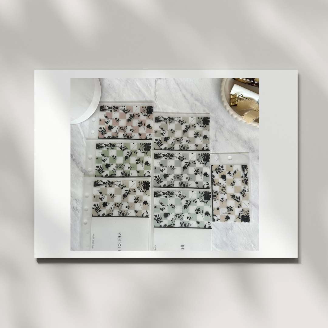 Custom Envelopes | Checkered Floral