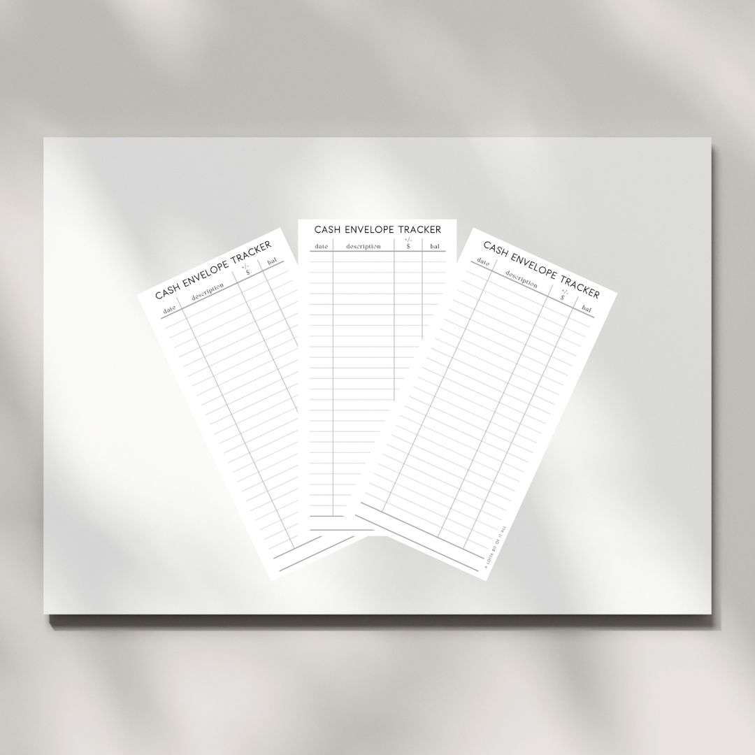 PDF | Cash Envelope Tracker | Simple Trio