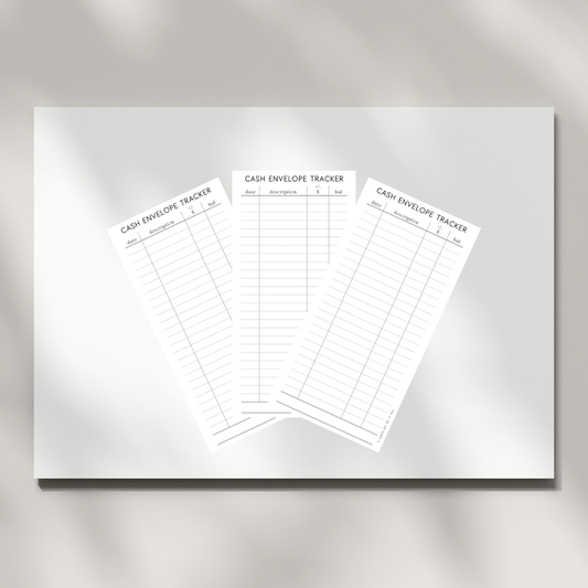 PDF | Cash Envelope Tracker | Simple Trio